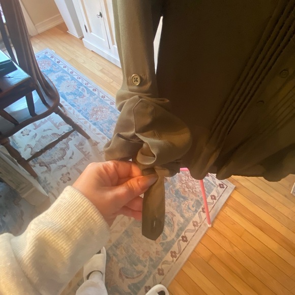 New Without Tags Massimo Dutti Army Green Button-Up Shirt - Picture 3 of 5